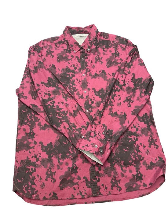 Kenneth Cole Reaction Other - Kenneth Cole Maroon Black Camo Shirt Mens XXL Button Down Y2K Night Style!!!